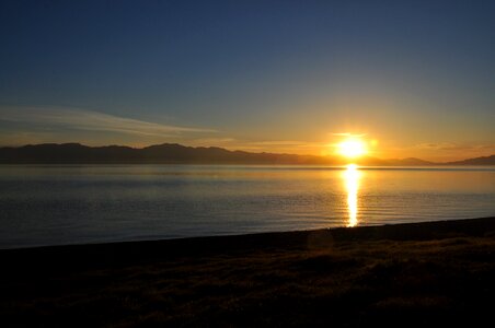 Natural sunset evening