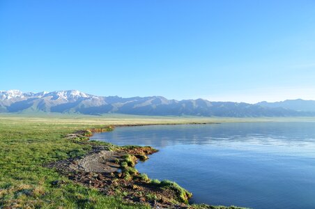 Sailimu lake lakefront natural photo