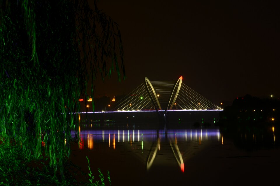 Night view hunhe river shenyang