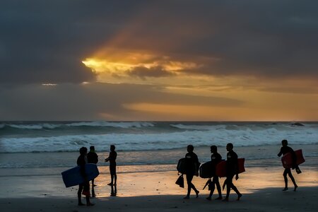 Sky beach sea photo