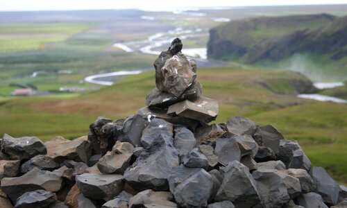 Landscape stone pile photo