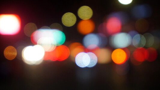 Cool colors night bokeh