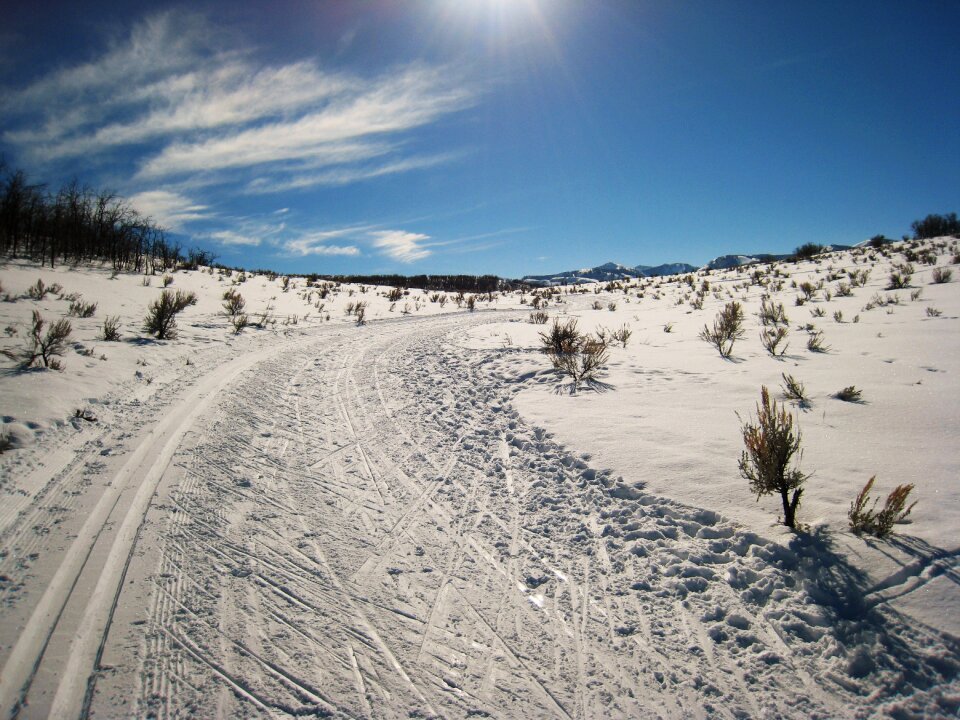 Winter ski landscape