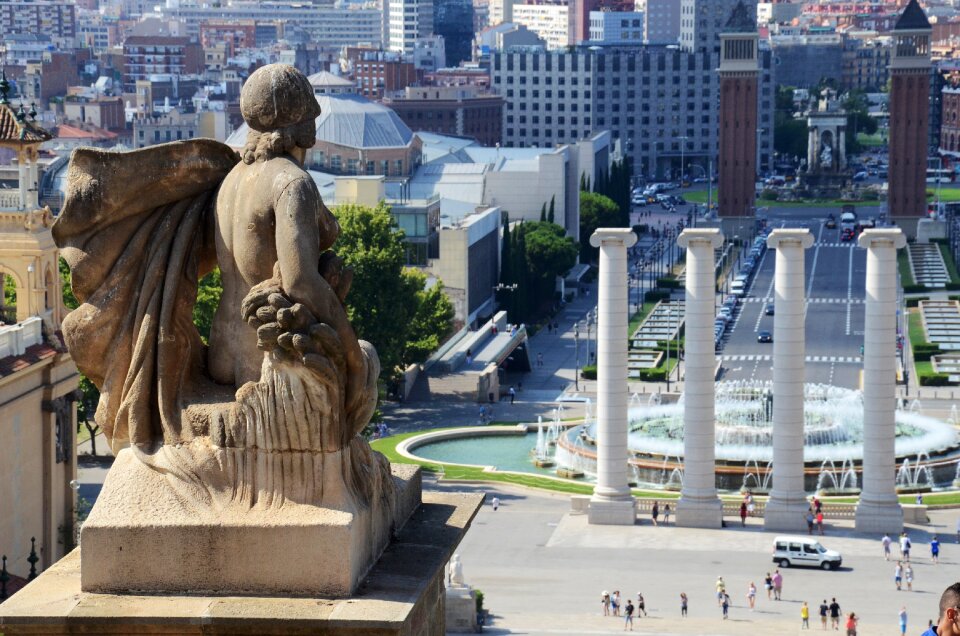 Angel statue of an angel greek columns