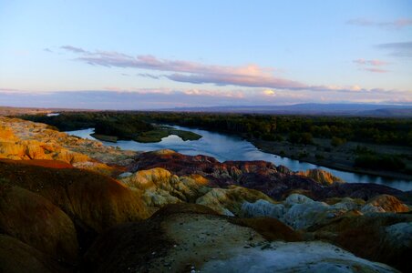 In xinjiang china colorful beach photo