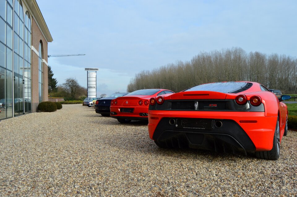 Ferrari red parking