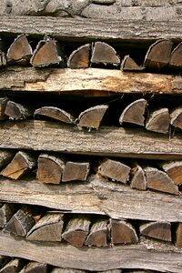 Firewood growing stock stacked up