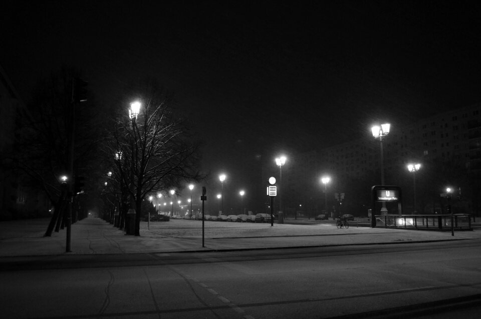 City berlin at night winter