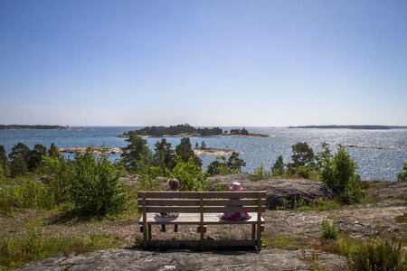 Summer sea bench