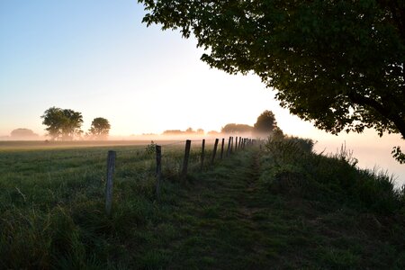 Early in the morning field closing photo