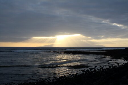 Positive sunbeams rainy
