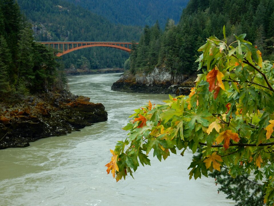 Panoramic view from the alexandra bridge highway 97 bridge photo