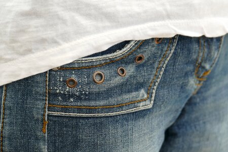 Pants close up blue