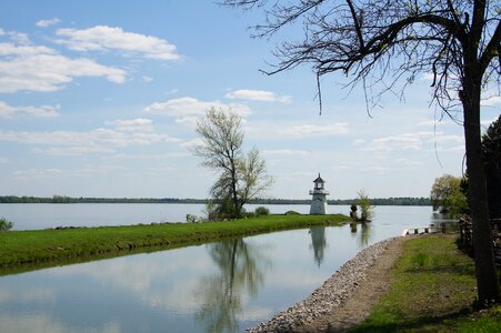 Upper village lighthouse landscape