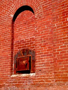 Retro brick wall photo