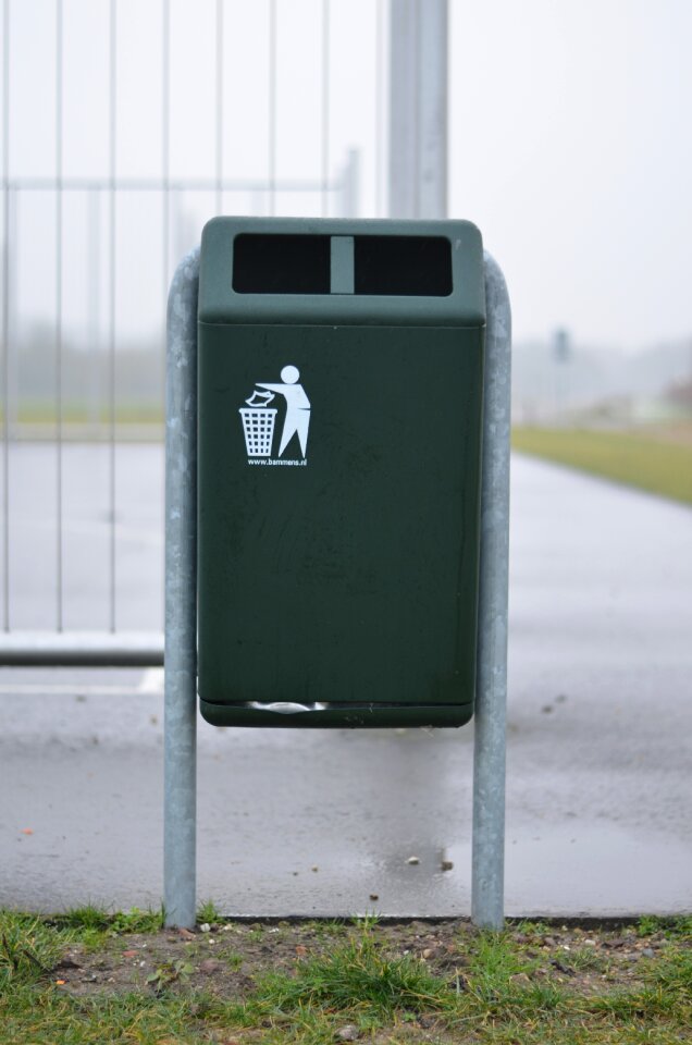 Recycle bin green industrial