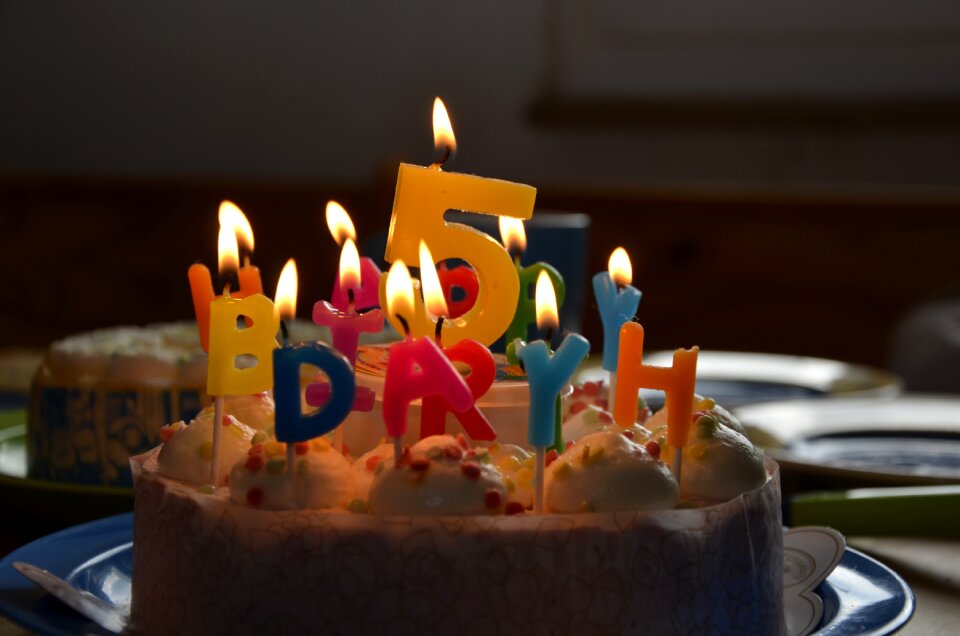 Celebration children's birthday five