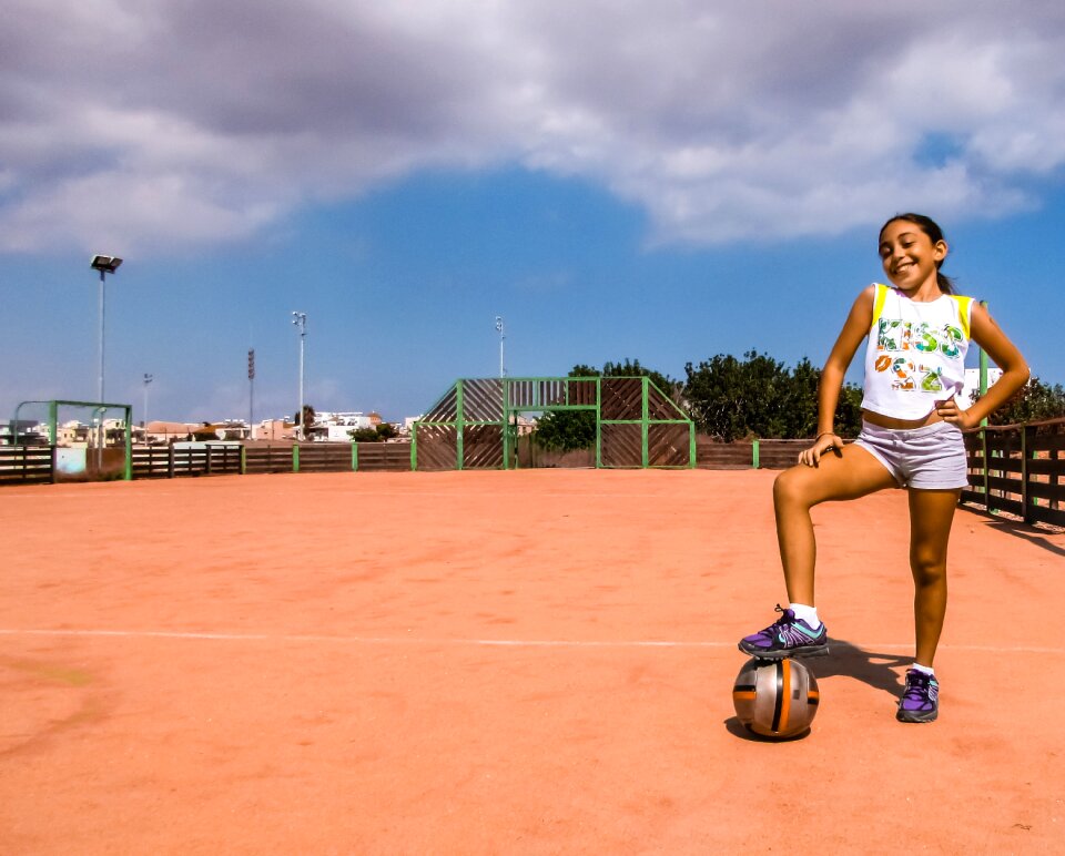 Model kid soccer photo