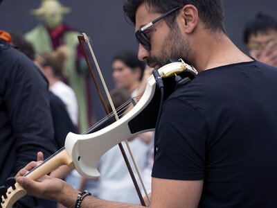 Street performance music instrument photo