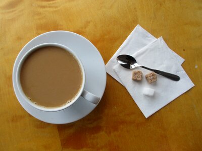 Spoon napkins coffee shop photo