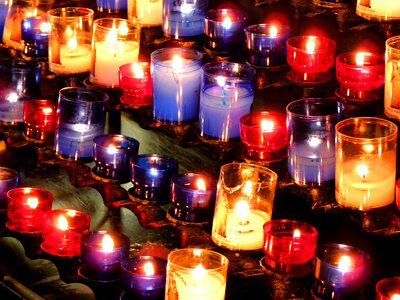 Church beds candles