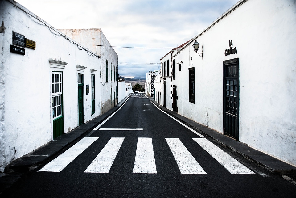Lanzarote road crosswalk