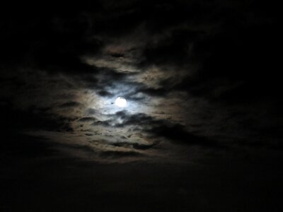 Night black clouds photo