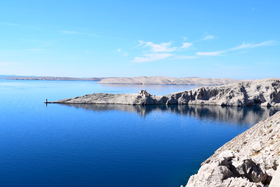 Cliff adriatic sea blue photo