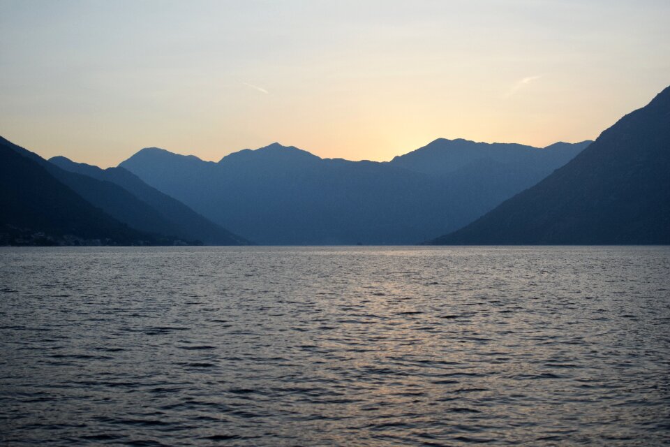 Water sunset summer