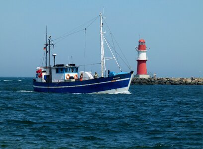 Seafaring lighthouse port photo