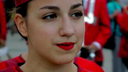 Funfair face woman