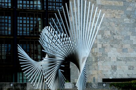 Metal aluminium monument photo