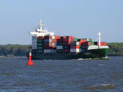 Seafaring port container ship photo