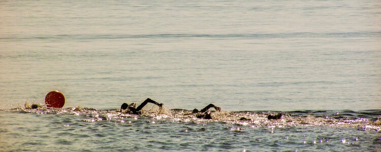 Sport open sea race morning light photo