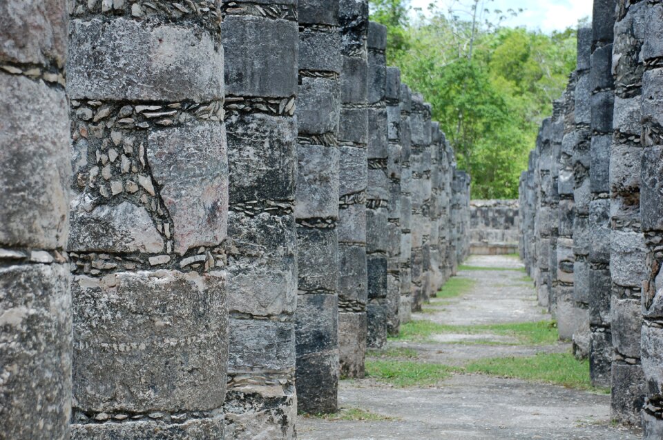 Ruins corridor columns