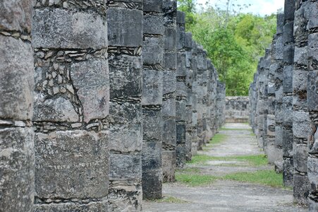 Ruins corridor columns