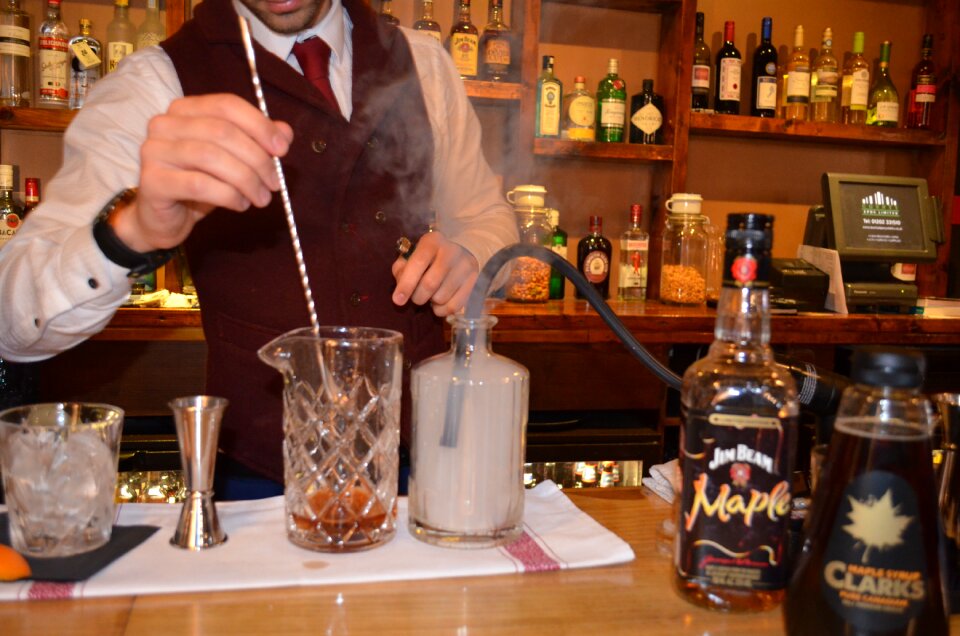 Stylish vintage brown smoke