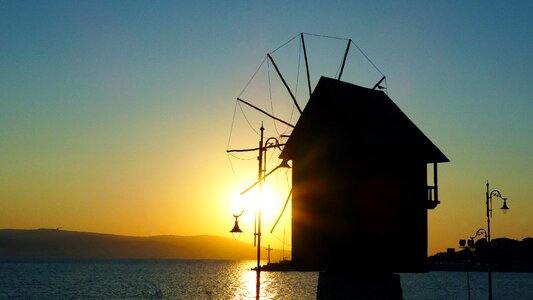 Summer sea windmill