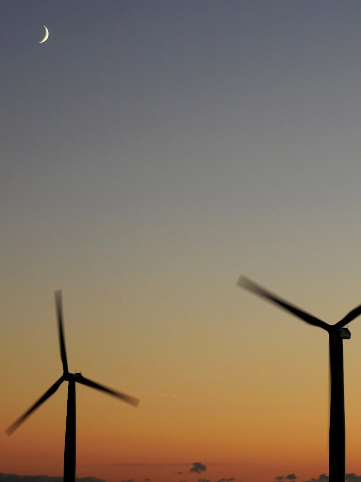 Pinwheel wind energy sky