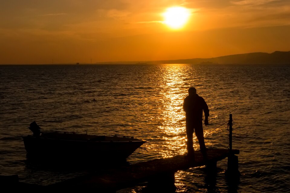 Marine landscape sunset