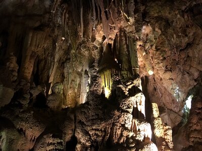 Ancient stalactite stalagmite photo