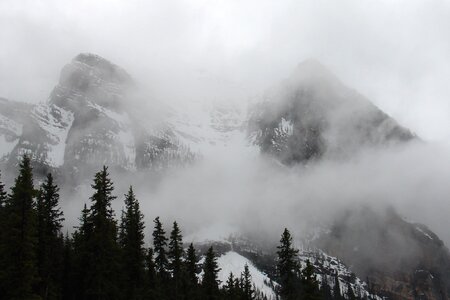 Winter clouds foggy
