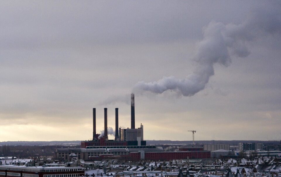 Smoke chimneys view