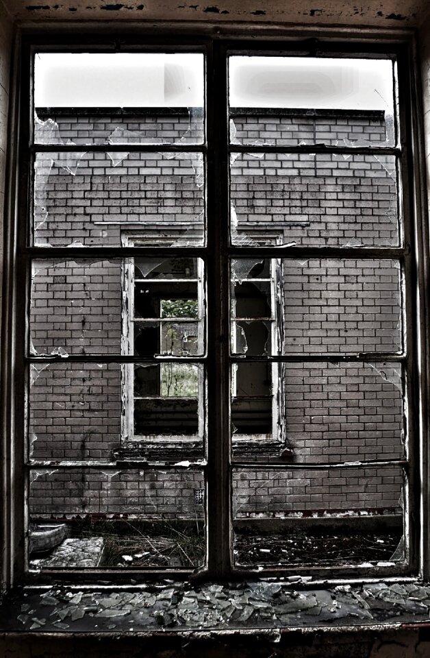 Window broken old