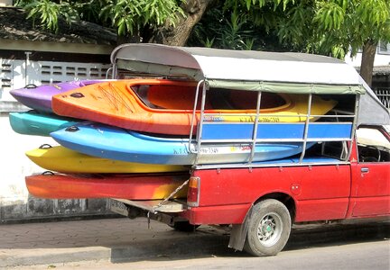 Transport canoes boating photo