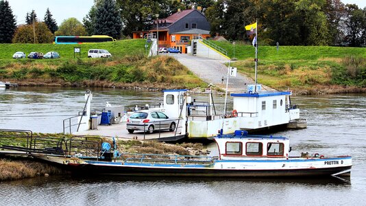 Elbe ferry elbe elbe ferry prettin photo