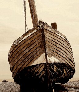 Wooden boat beach photo