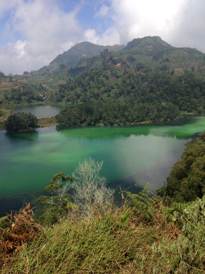 Volcanic lake java indonesia