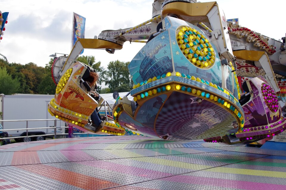 Fun carousel amusement park