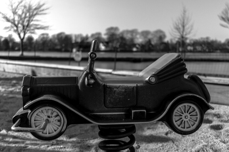Children spring car playground